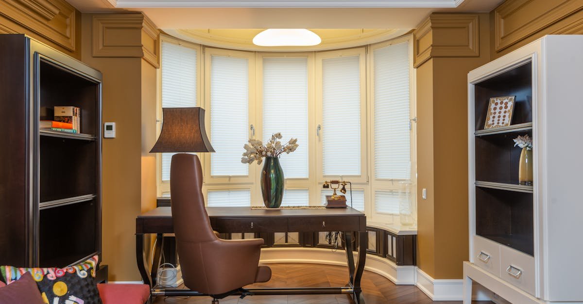 Bright home office with clean desk and natural light