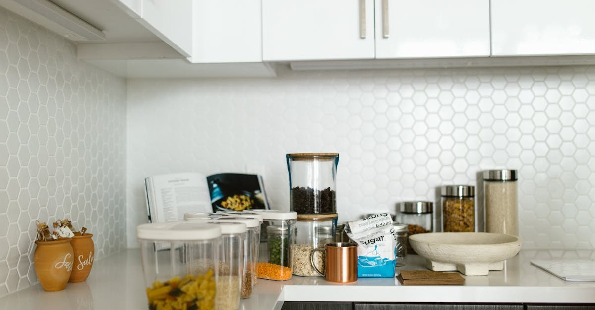 Organized kitchen prep area with containers and ingredients